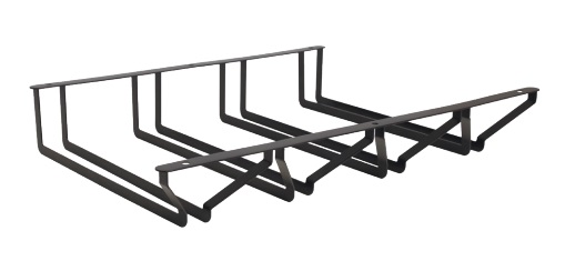 Держатель для бокалов четырехрядный, отделка черный бархат (матовый)