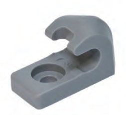 клипса для сетчатых полок серый