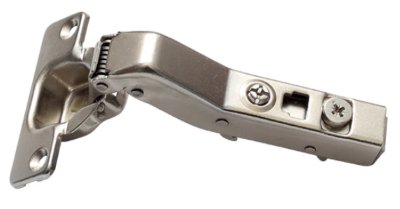 Петля 45 (110) угловая с доводчиком, 52мм, Clip-on (cam), отделка никель (без планки) (заказ)