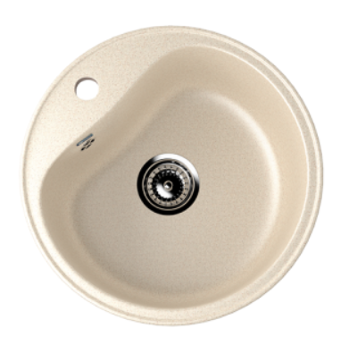 Мойка ULGRAN U-100-328 круглая  бежевый