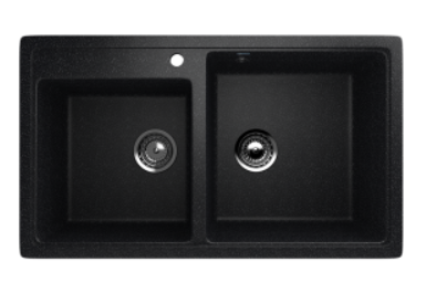Мойка ULGRAN U-200-308 прямоугольная 2 чаши  черный