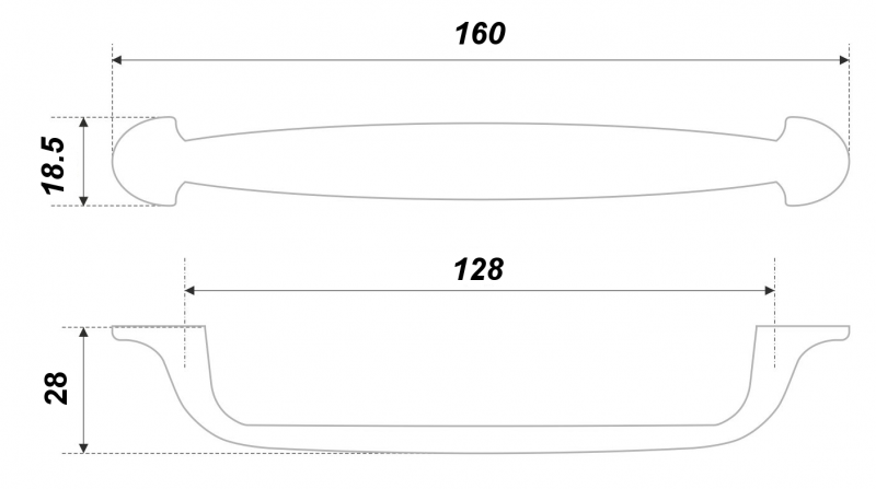 BRD RS284BL.4 ручка-скоба 128мм NOEL чёрный матовый SALE