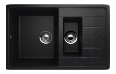 Мойка ULGRAN U-205-308 прямоугольная 2 чаши универсальная черный