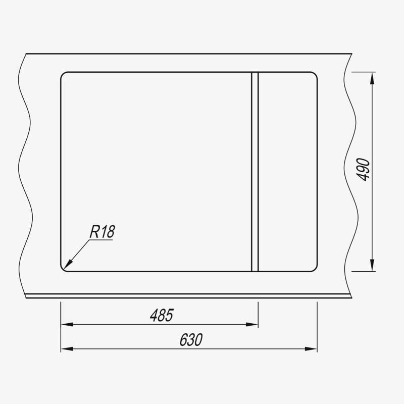 Мойка Dr. Gans Техно 650 прямоугольная с крылом белый