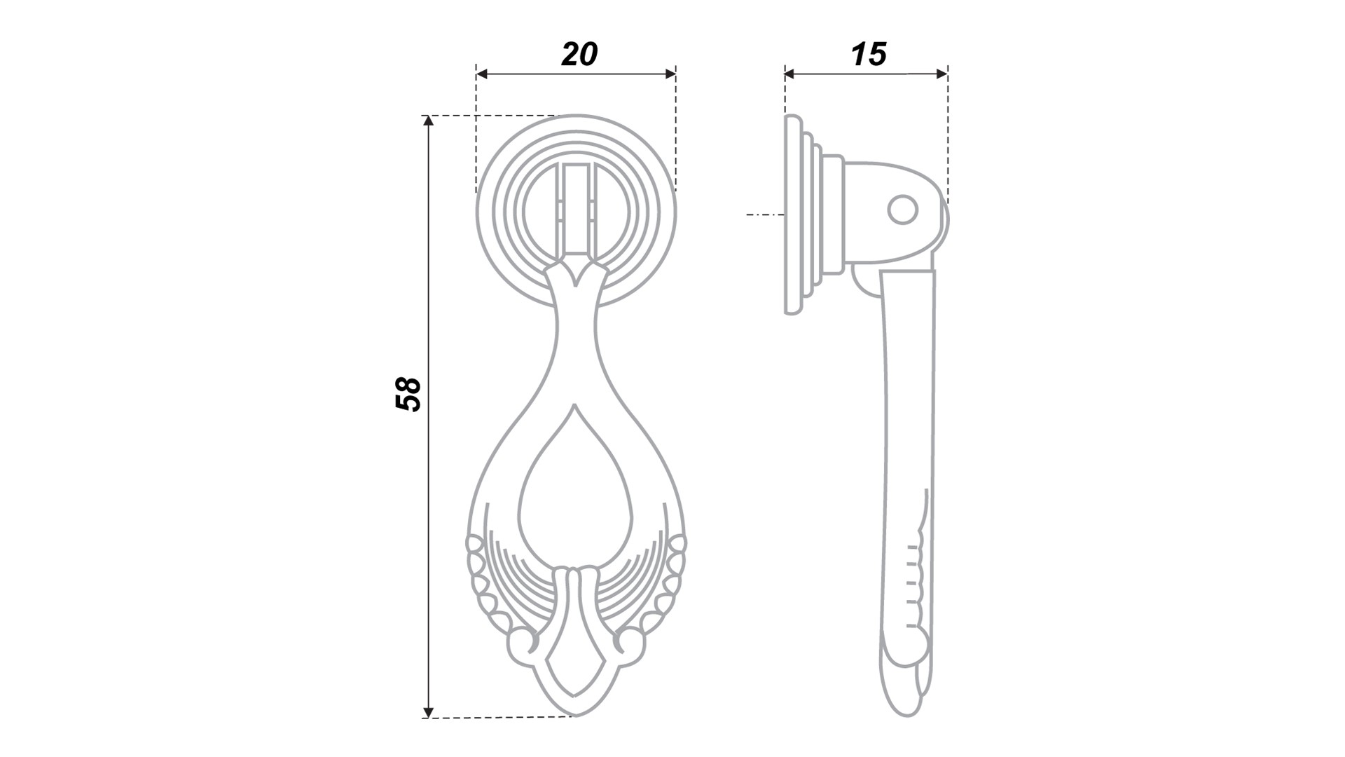 BRD RC051AB.3 ручка кнопка старинная латунь (заказ)