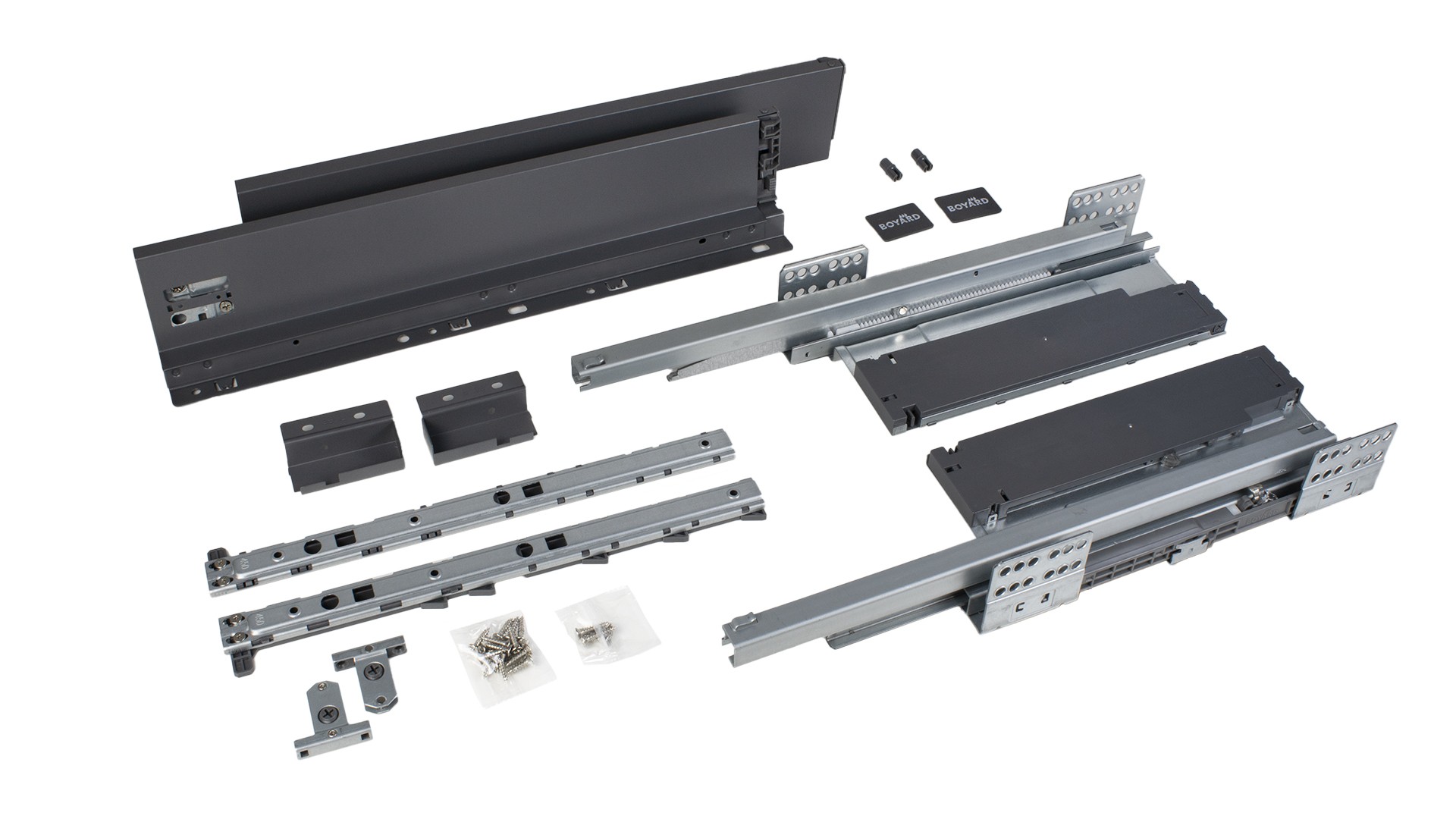 BRD SB38GRPH.1/450 Комплект СТАРТ ПУШ+СОФТ 86мм (от нажатия + плавное закрывание), графит