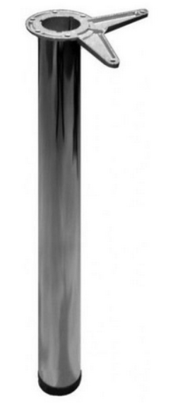 Опоры для столов и барных стоек  h 820 d 60 боковое крепление матовый никель