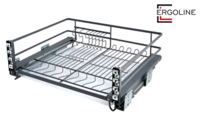BRD Корзина-сушка выдвижная, одноуровневая CARMA KRS05/1/3/600/GRPH с доводчиком (снято)