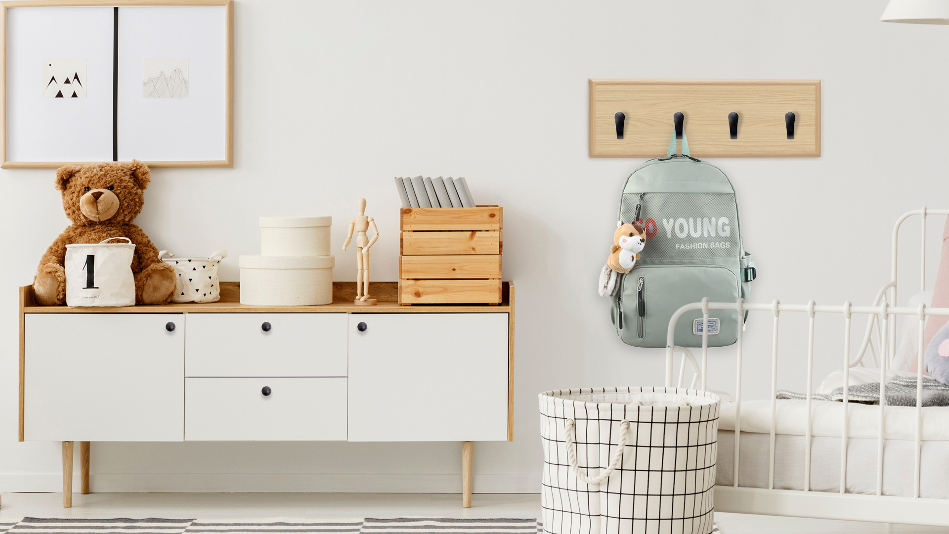 BRD K104BL.9 Крючок SKY однорожковый черный матовый (заказ)