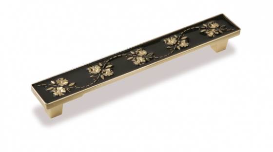 ВЛ FS-1210 ручка скоба 128 мм золотая/черная SALE