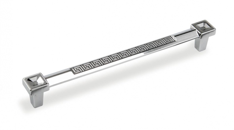 ВЛ FS-125 ручка скоба 160 мм хром глянцевый/кристалл SALE (стоп-лист)