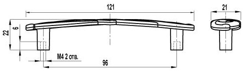 ВЛ FS-140 ручка скоба 128 мм хром глянцевый (TS) SALE