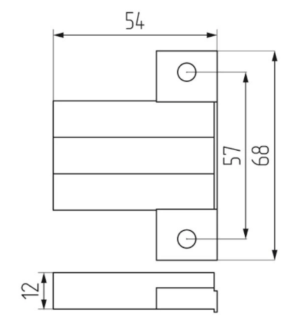 Держатель для амортизатора, две двери, серый SALE (стоп-лист)
