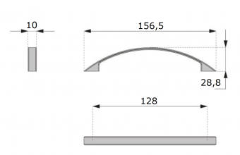18783 Гратис ручка скоба 128 мм черный