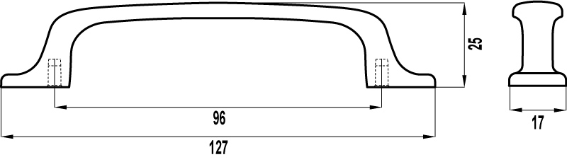 ВЛ FS-205 ручка-скоба 96 мм черный матовый №9 SALE (стоп-лист)