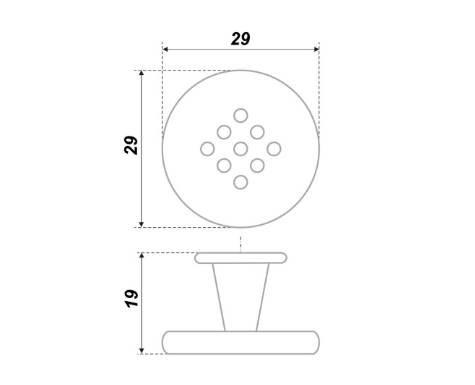 BRD RC011SC.4 ручка кнопка   матовый хром