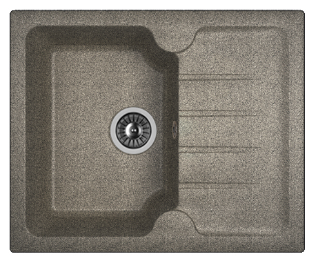 Мойка Dr. Gans Лора 620 прямоугольная с крылом базальт (заказ)