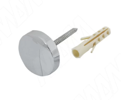 Крепление зеркала 4-5 мм. к стене, D24, хром