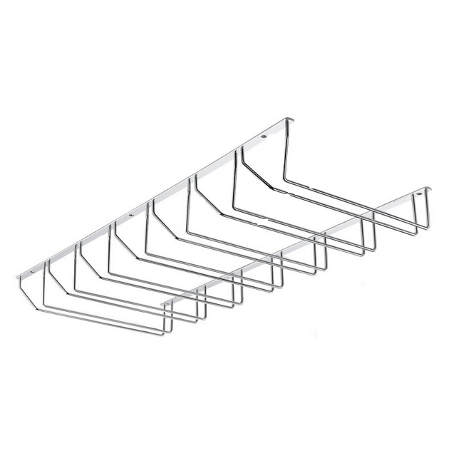 Секция из 7-ми бокалодержателей, крепл. на саморезы, хром (заказ)