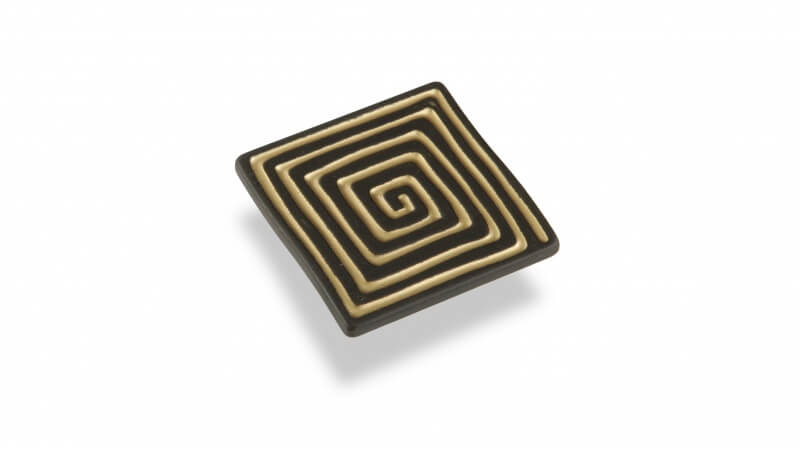 ВЛ FM-064 ручка-кнопка бронза флоренция/8022 тёмно-коричневый матовый SALE