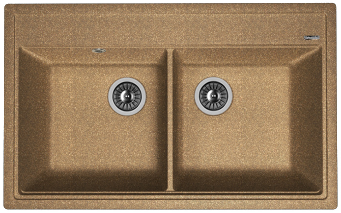 Мойка FLORENTINA Липси 820*510*217 2 чаши коричневый  SALE