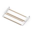 Аристо Полка для обуви двухярусная 600 мм светлое дерево/металлик GSA 0306 SALE