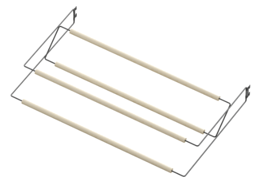 Аристо Полка для обуви двухярусная 600 мм светлое дерево/металлик GSA 0306 SALE