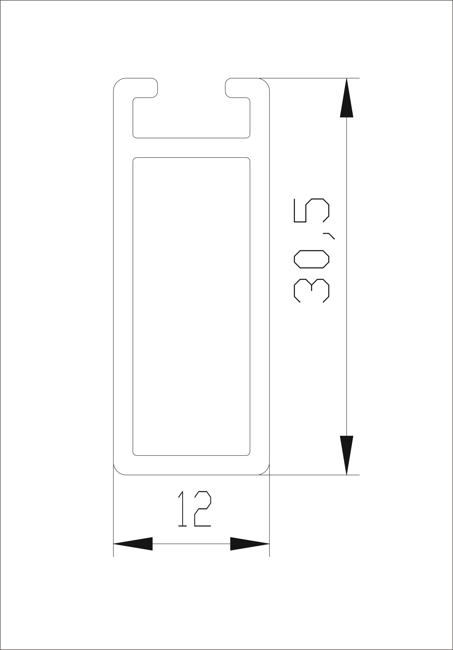 Вешало алюм., L=5400, серебро матовое (снято)