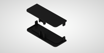 МФС Комплект закрытых заглушек для C-образного профиля (2шт.) серый №13 SALE (стоп-лист)