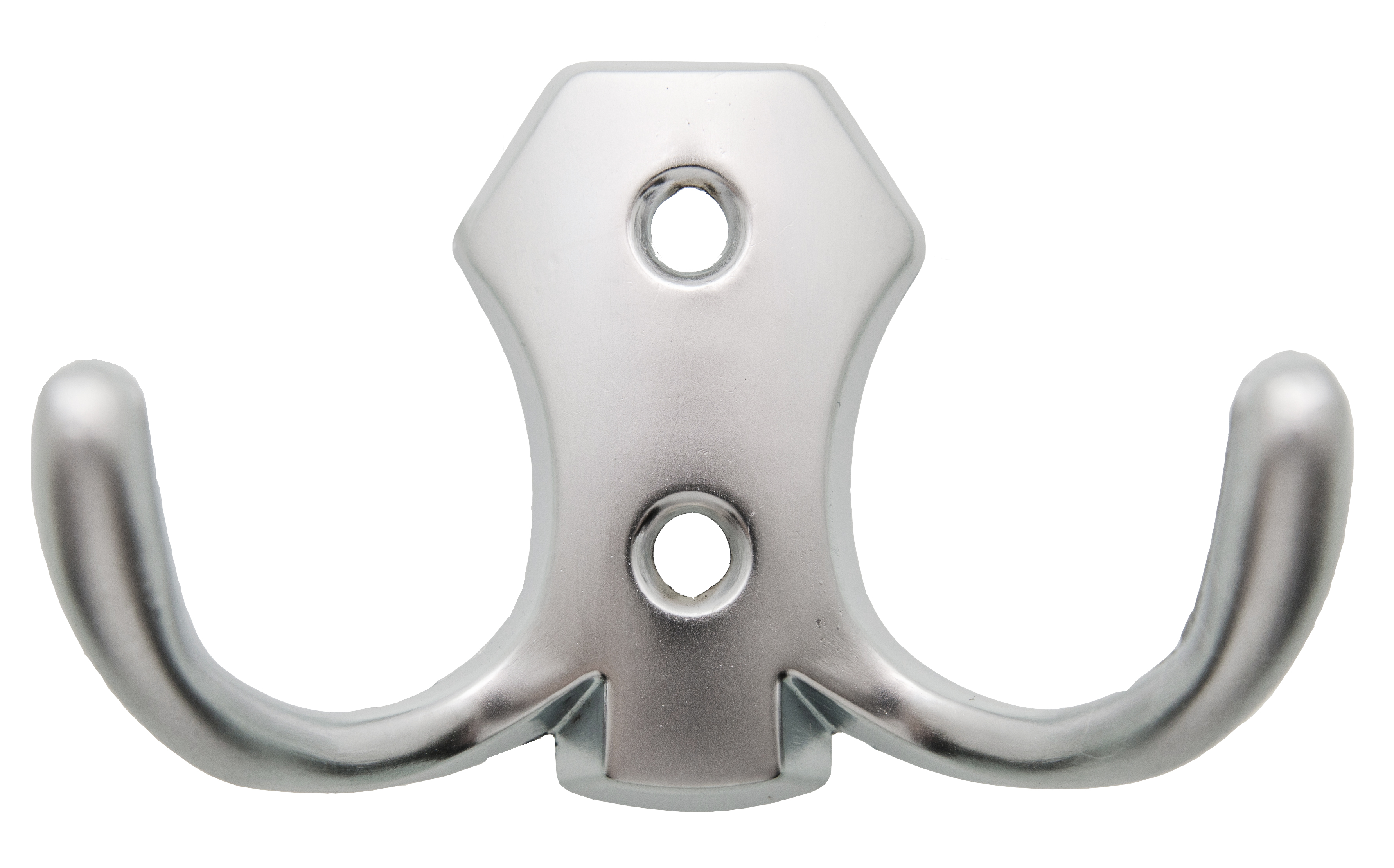 KR 0020 SC Крючок № 08 2-х рожковый матовый хром