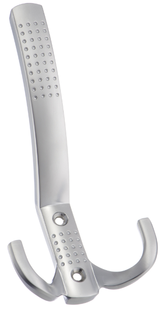 KR 0070 SC Крючок облегченный 3-х рожковый с перфорацией матовый хром