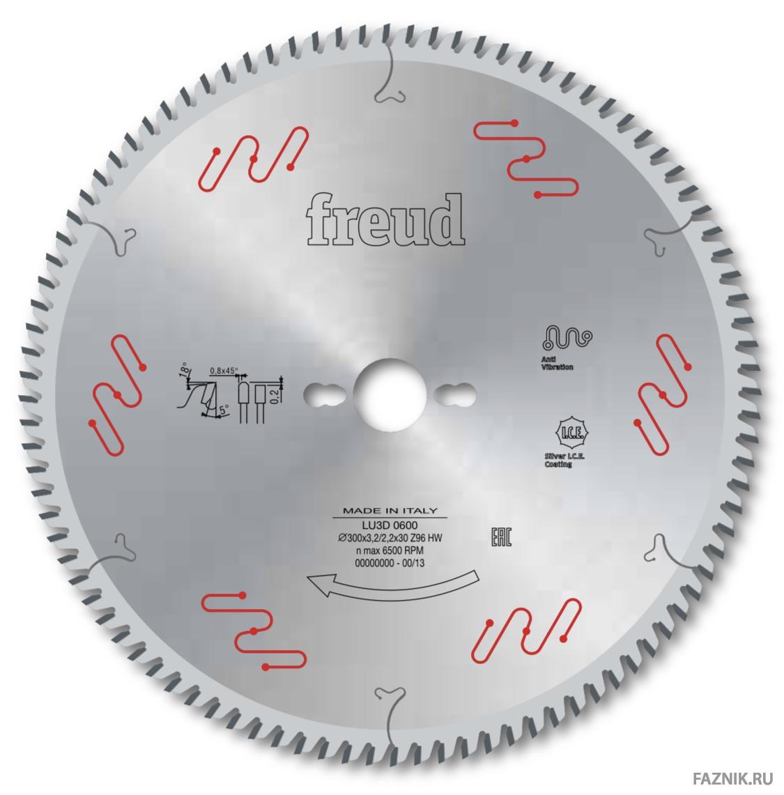 LU3D 0600 Диск пильный Z 96 300x3.2x30 FREUD