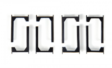 BRD Компл. загл. для профиля RP106BL, цвет черный (4 лев+4 прав) (заказ)