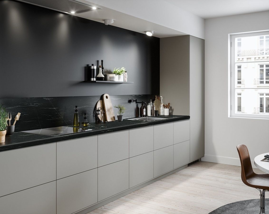 Столешница КЕДР МК 3000*600*38мм 1 группа - Мрамор Верде 2157/S(снят)