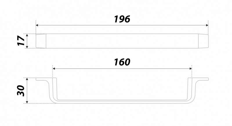 BRD RS299MBSN.4 ручка-скоба 160 мм IRON матовый атласный никель (заказ)