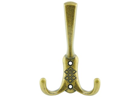 BRD K305.01EAB.2 Крючок 3-х рожковый европейская старинная латунь (заказ)