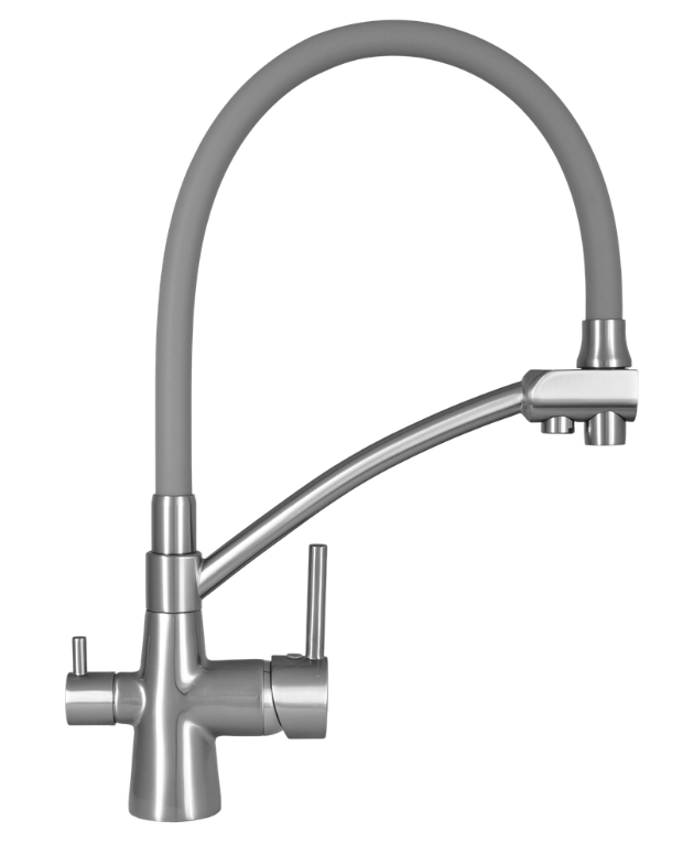 Смеситель для кухни с подводкой для питьевой воды WISENT сатин W4855A-9 (заказ)