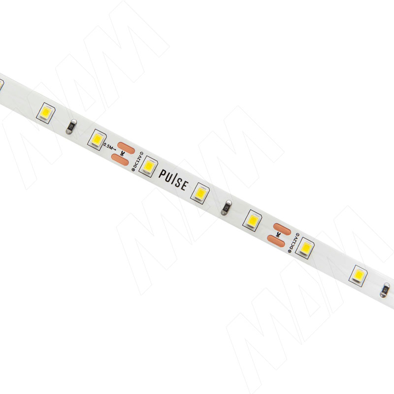 Лента светодиодная 2835/60, 12V, 5м, теплый белый 3200К, IP20, 4.8W1м