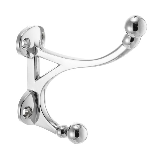 KR 0100 Крючок 2-х рожковый хром SALE