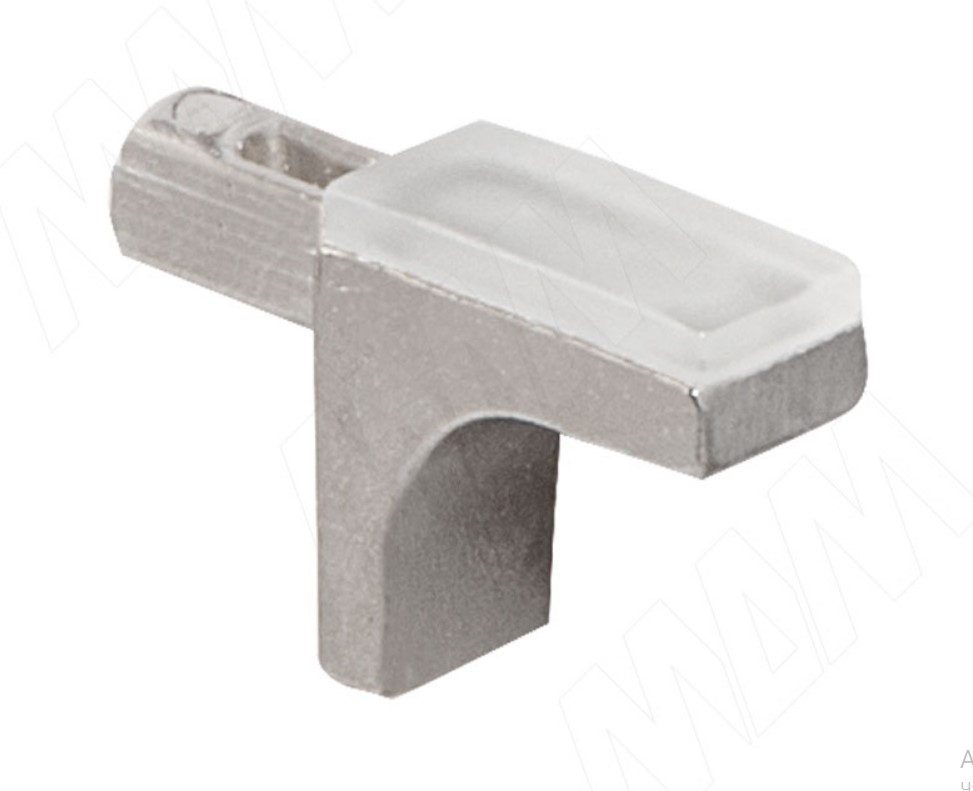 K-LINE Полкодержатель с дополнительным упором для стеклянных полок без фиксации, никель (заказные)