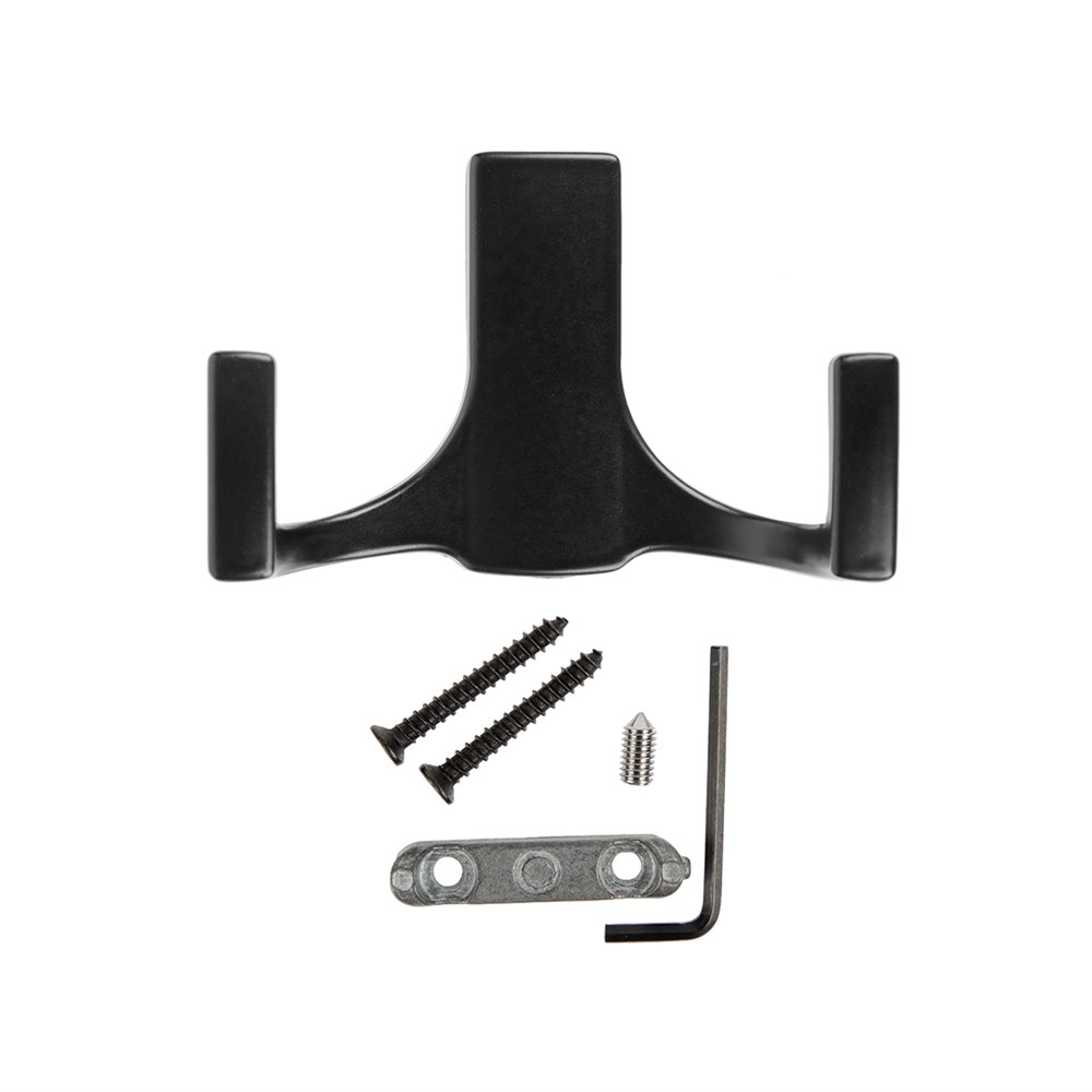 KR 0330 BL Крючок 2-х рожковый черный