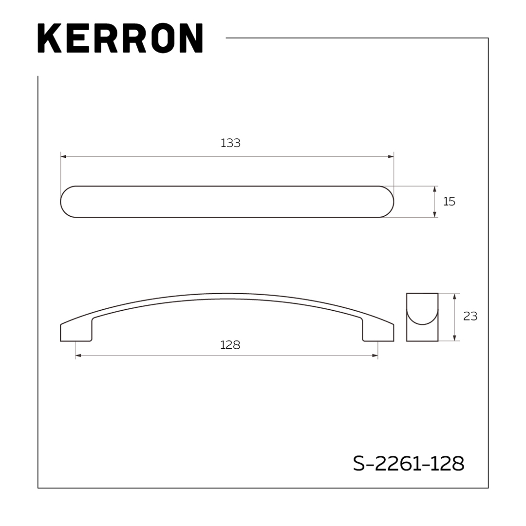 KR S-2261-128 ручка-скоба 128 мм  хром полированный