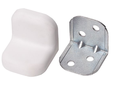 Уголок крепежный + пластиковая крышка  белый 20*20 №1