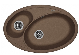Мойка FLORENTINA Селена 780*510*217  мокко (стоп-лист)
