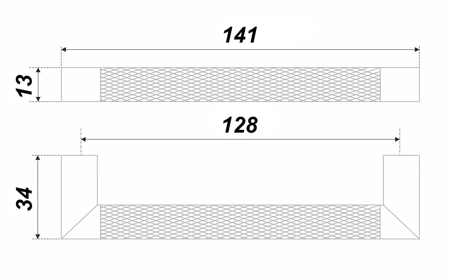 BRD RS286CP/OBL.4 ручка-скоба 128мм EROS хром/масляный черный SALE (снято)