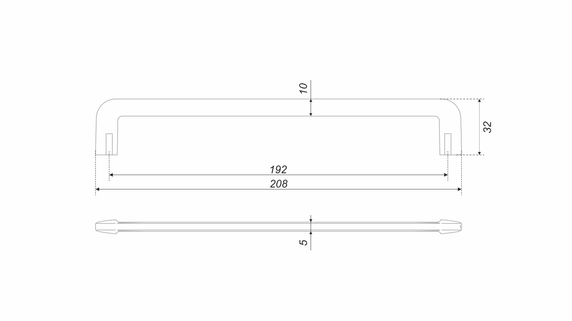BRD RS331MBSG.4 ручка-скоба 192 мм ДИРЕКТ матовое браш/ сатиновое золото