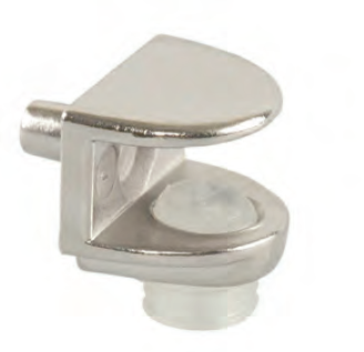 Полкодержатель для стекла РЕГУЛ. со штырем никель SALE