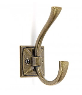 BRD K216AB.8 Крючок GERALD 2-х рожковый Старинная латунь SALE