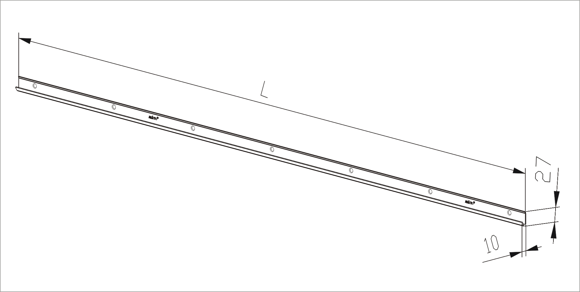 Аристо Несущий рельс L=1909 мм ЧЕРНЫЙ GSA 0487 (заказ)