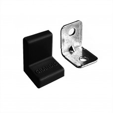 GRANDIS Уголок металлический + накладка 20*20 черный